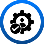 Simple blue circular design