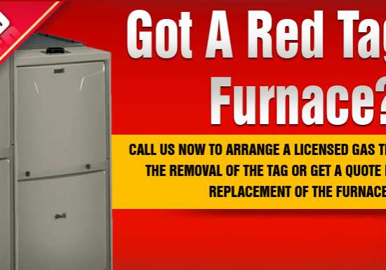 Red tagged furnace warning notice